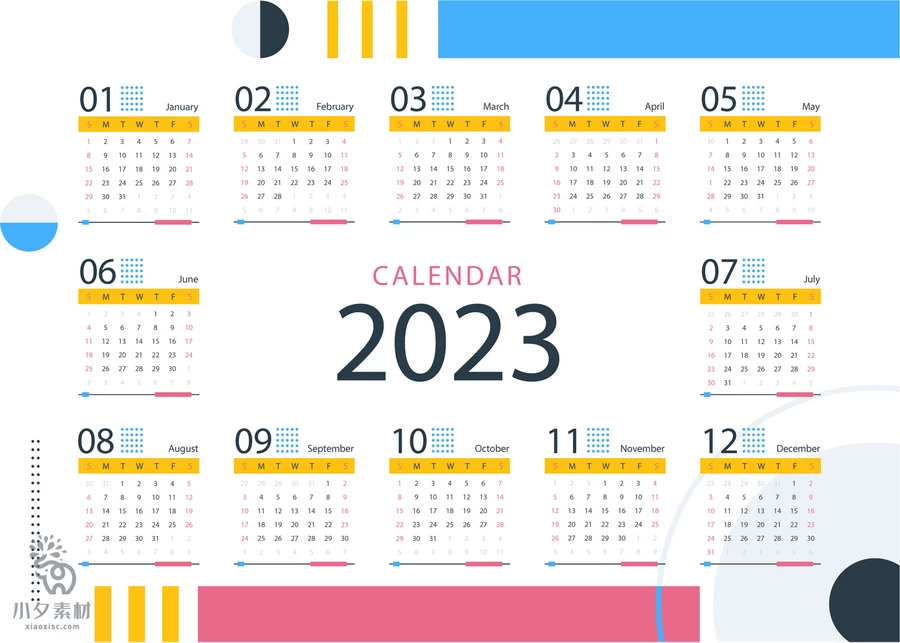 2023兔年新年春节新春品牌日历台历挂历模板AI矢量设计素材源文件【137】